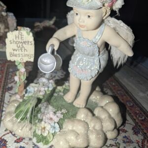 Adorable Angel Figurine with Watering Can